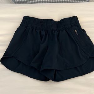 Lululemon navy tracker shorts, size 6